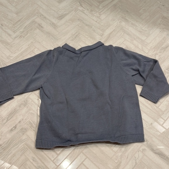 Bonpoint soft pewter blue cardigan sweater size 2 - Picture 7 of 7
